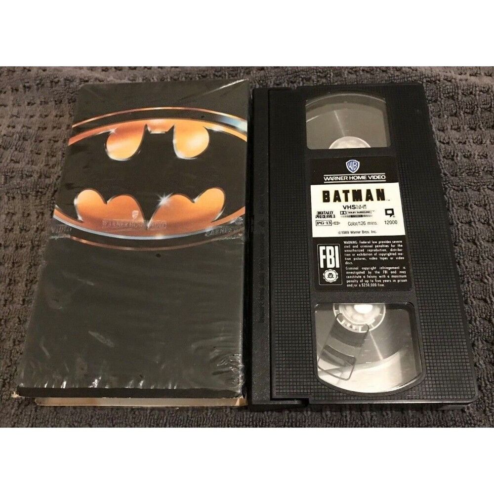 Batman 1989 Movie Warner Home Video Watermark VHS Tape Nicholson Keaton PG13 VCR